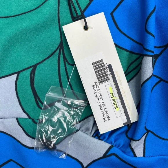 Tracy Reese Floral 2 Piece Set Womens XS Crop Top Mermaid Skirt Artsy Maximalist - Picture 6 of 16